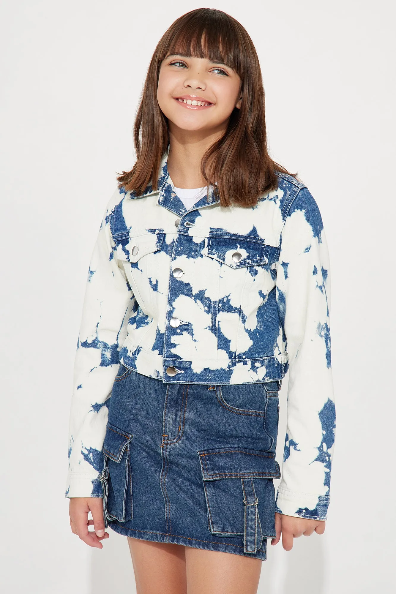 Mini Higher Self Tie Dye Denim Jacket - Blue/combo sold by Fashion Nova product image thumbnail 2