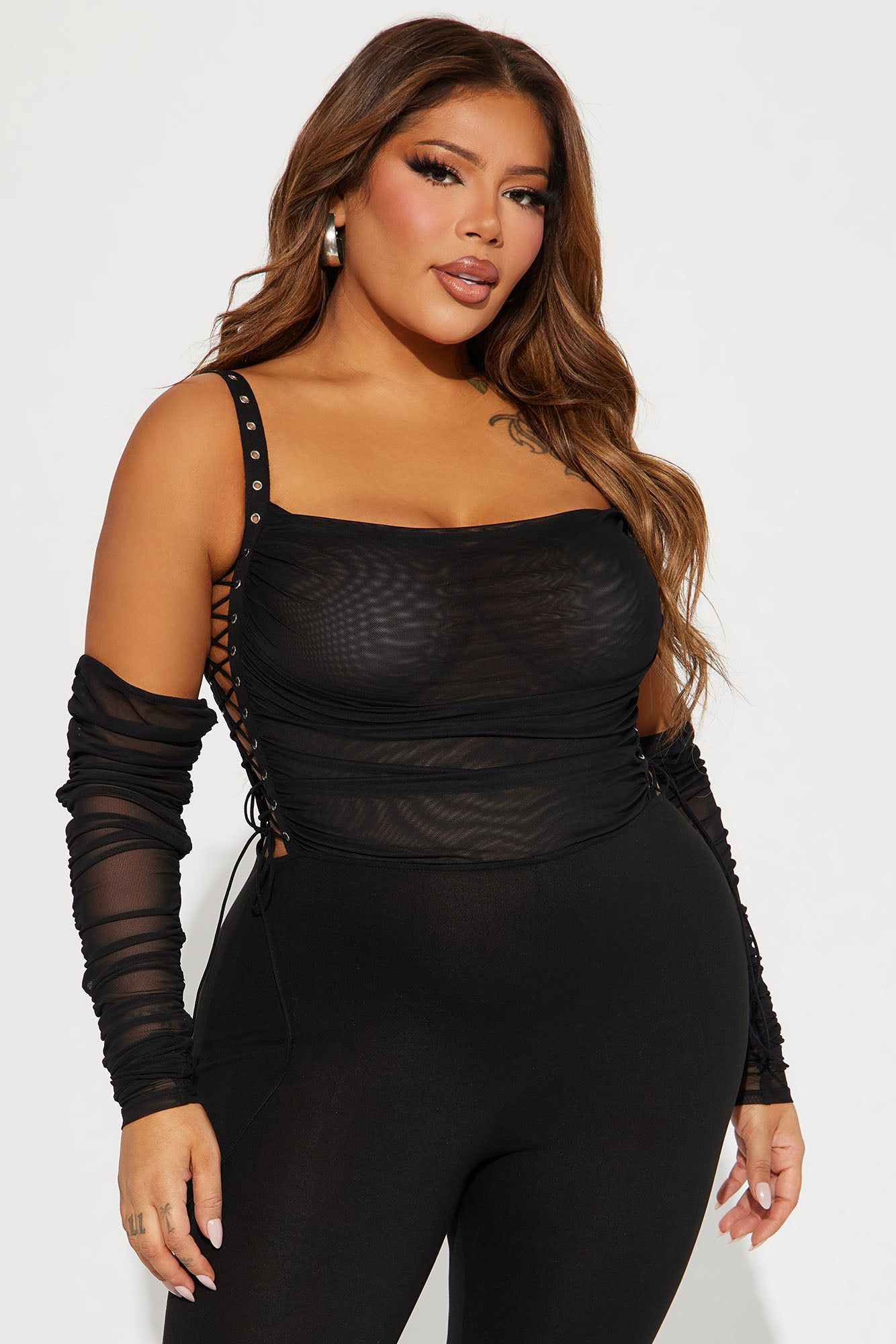 Never Blend In Mesh Jumpsuit - Black sold by Fashion Nova product image thumbnail 5