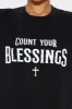 Count Your Blessings Graphic Tee - Black sold by Fashion Nova