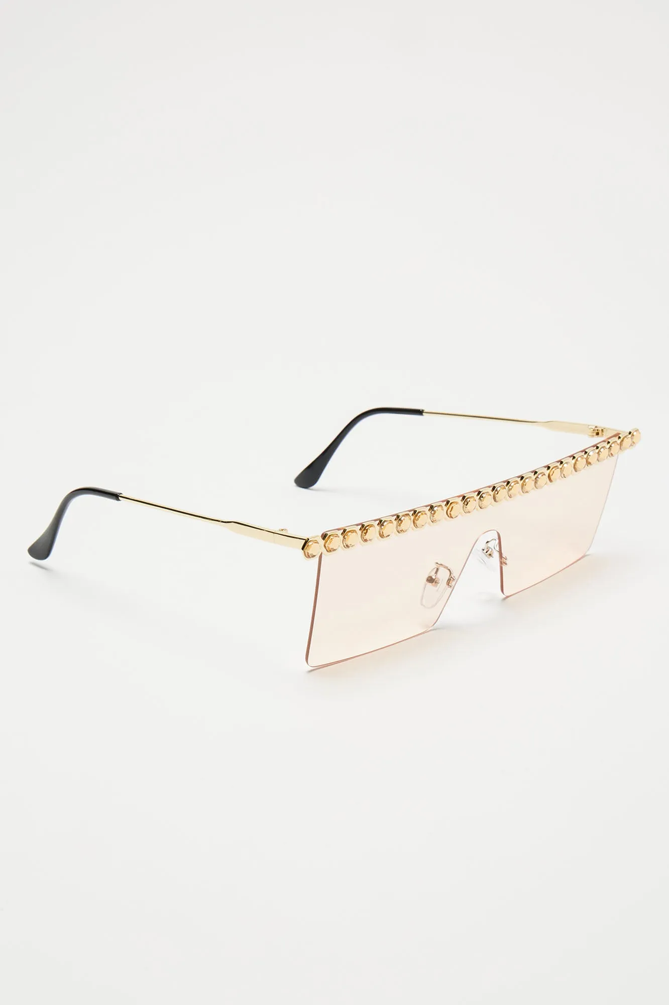 Bedazzle Baddie Sunglasses - Pink sold by Fashion Nova product image thumbnail 3