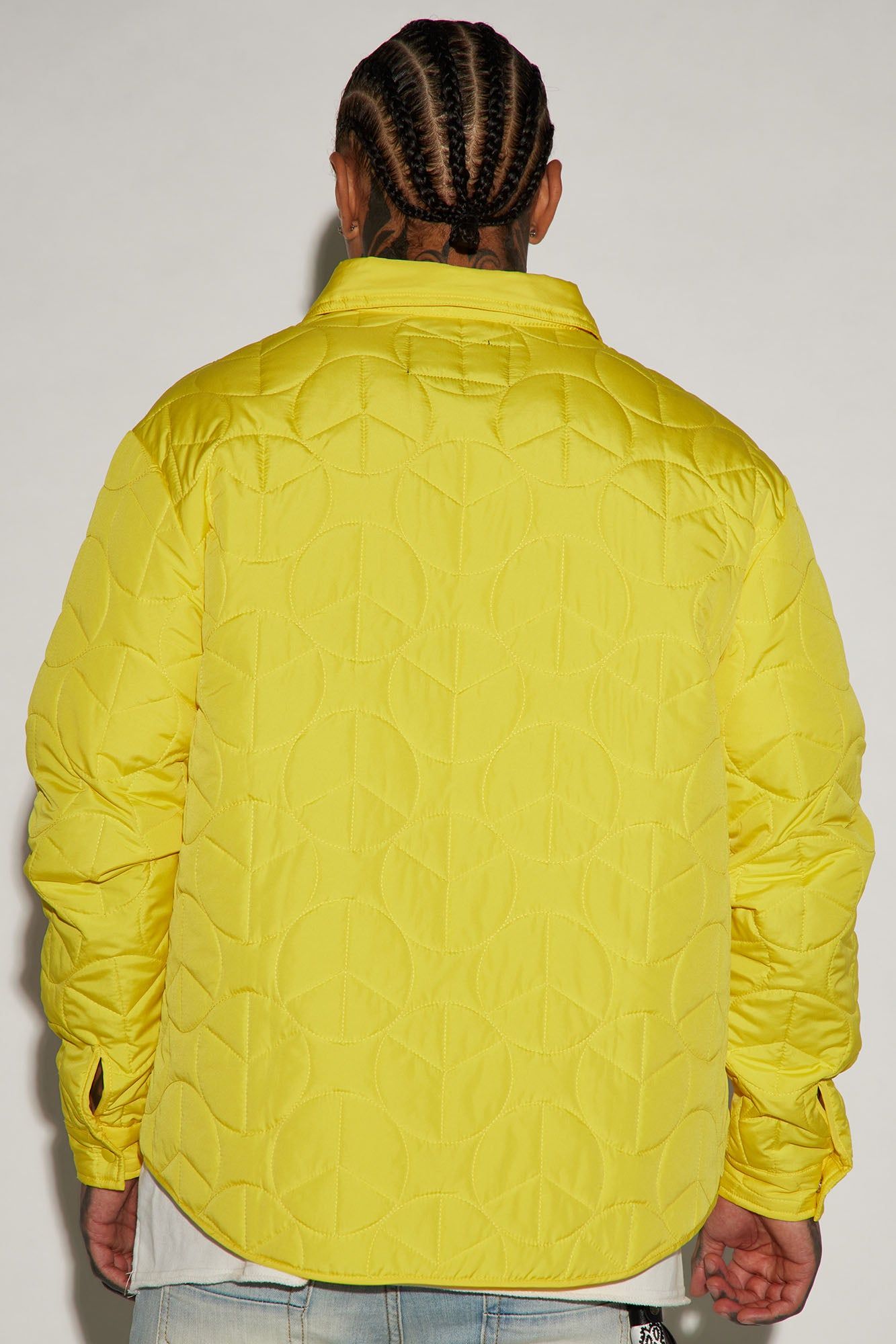 Peace Quilted Nylon Shacket - Yellow sold by Fashion Nova product image thumbnail 5