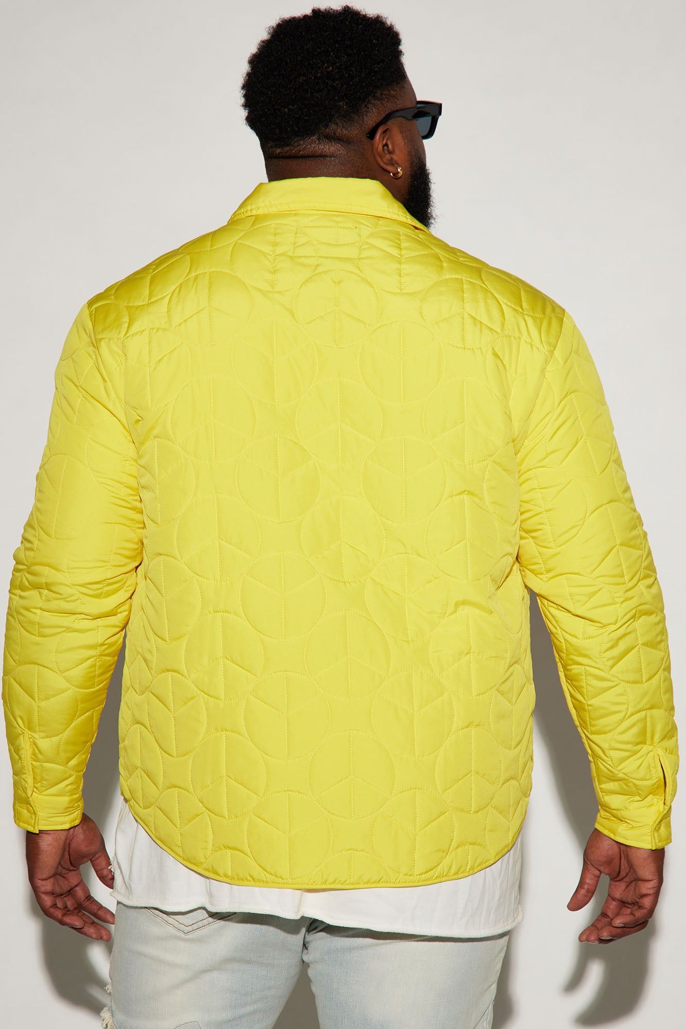 Peace Quilted Nylon Shacket - Yellow sold by Fashion Nova product image thumbnail 7