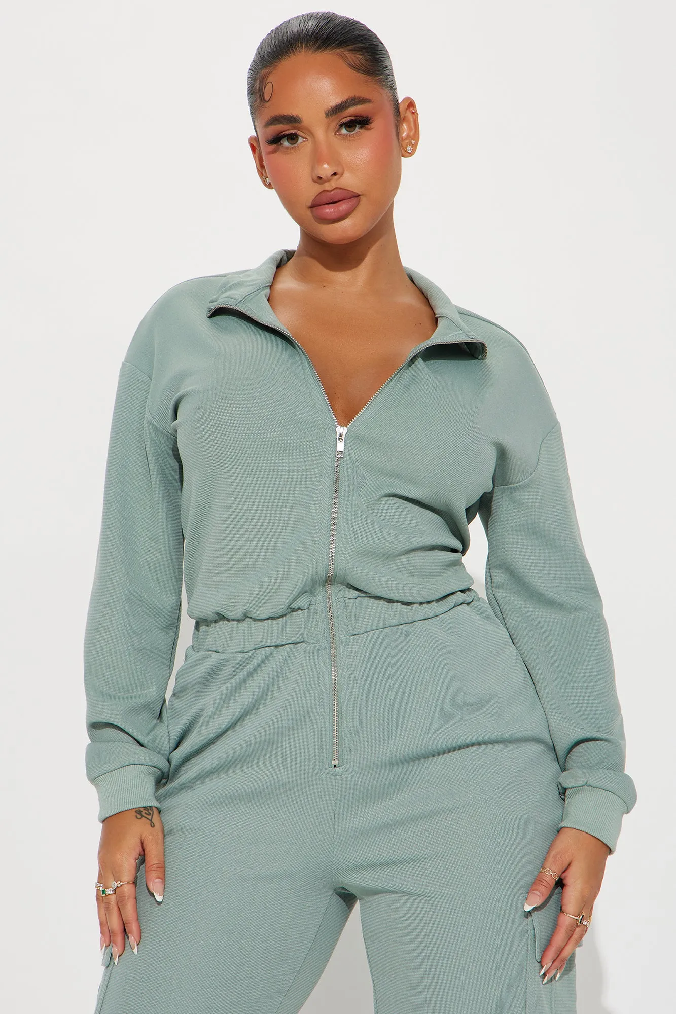 Full Day Off Jumpsuit - Sage sold by Fashion Nova product image thumbnail 2