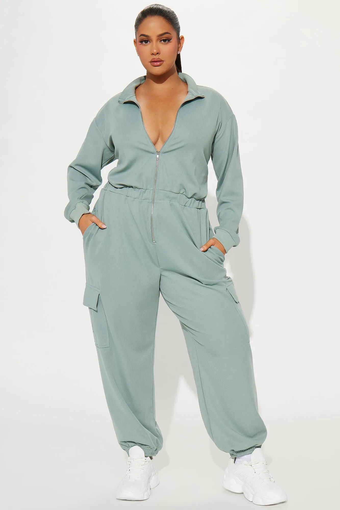 Full Day Off Jumpsuit - Sage sold by Fashion Nova product image thumbnail 4