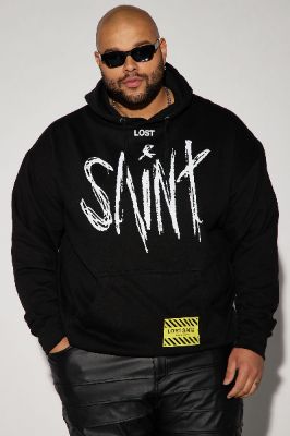 Lost Saint Label Hoodie - Black sold by Fashion Nova