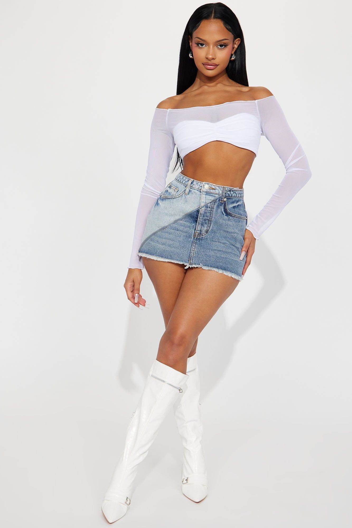 Flip Side Micro Mini Denim Skirt - Medium Wash sold by Fashion Nova