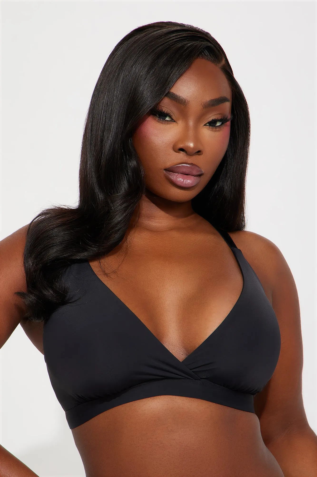 Nova Microfiber Triangle Bralette - Black sold by Fashion Nova product image thumbnail 4