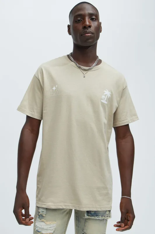 Sunny Coast Resort Short Sleeve Tee - Tan sold by Fashion Nova