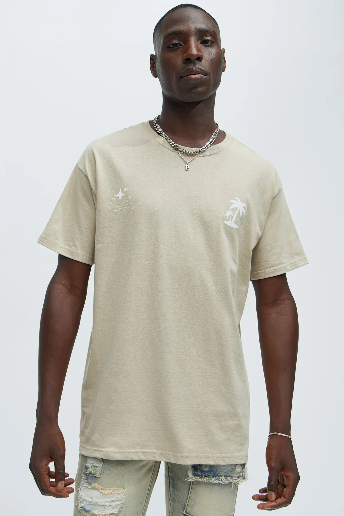 Sunny Coast Resort Short Sleeve Tee - Tan sold by Fashion Nova