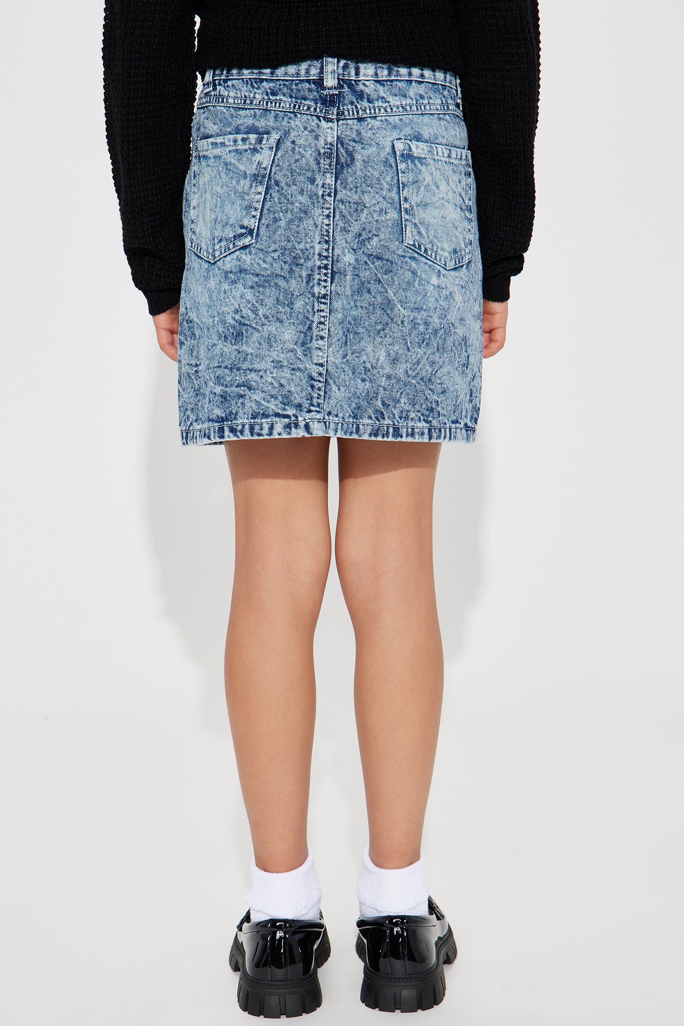 Mini Acid Wash Screen Denim Skirt - Light Wash sold by Fashion Nova product image thumbnail 5