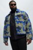 Newbury Jacquard Cropped Jacket - Blue/combo sold by Fashion Nova