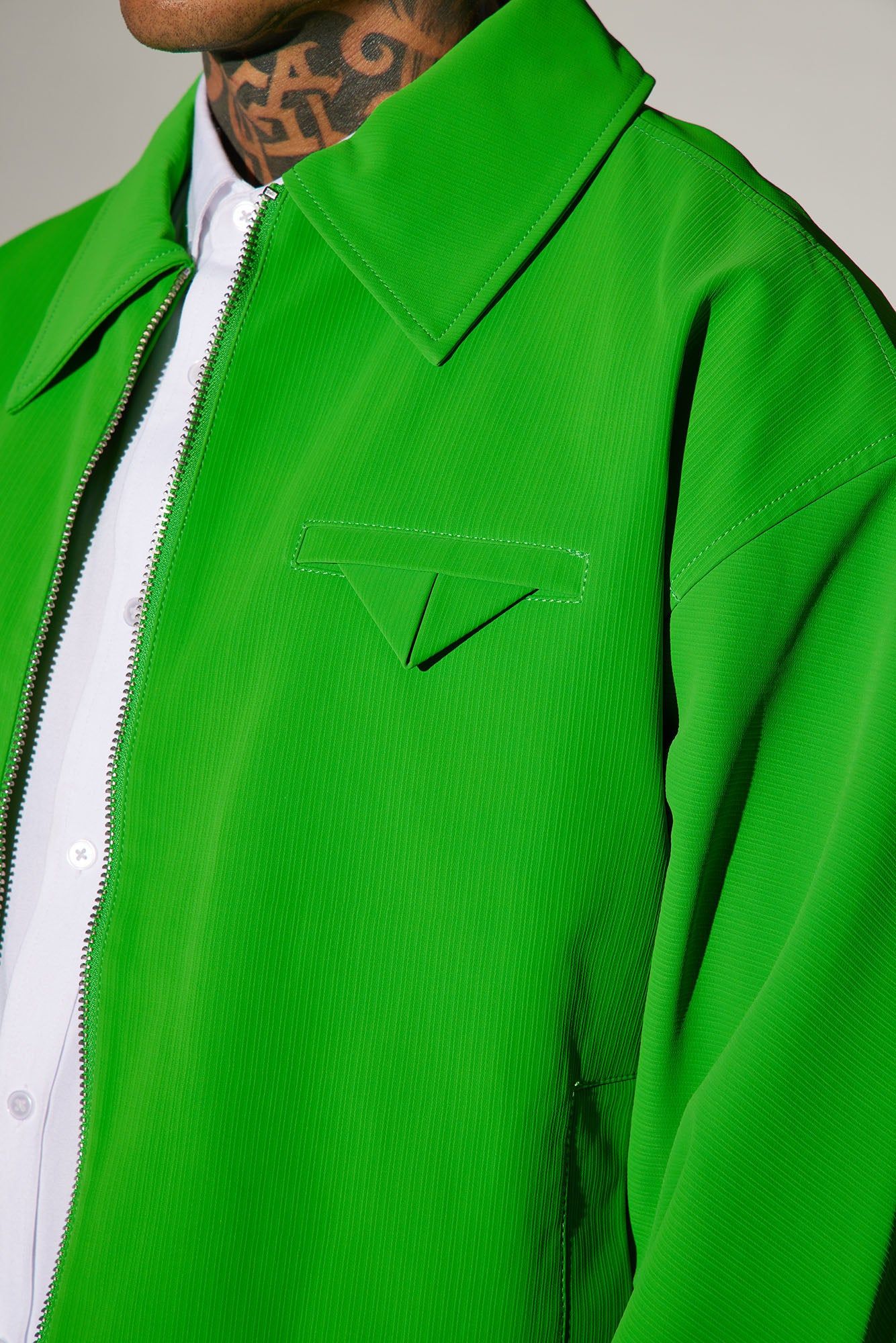 Inspiration Faux Leather Cropped Jacket - Green sold by Fashion Nova product image thumbnail 3