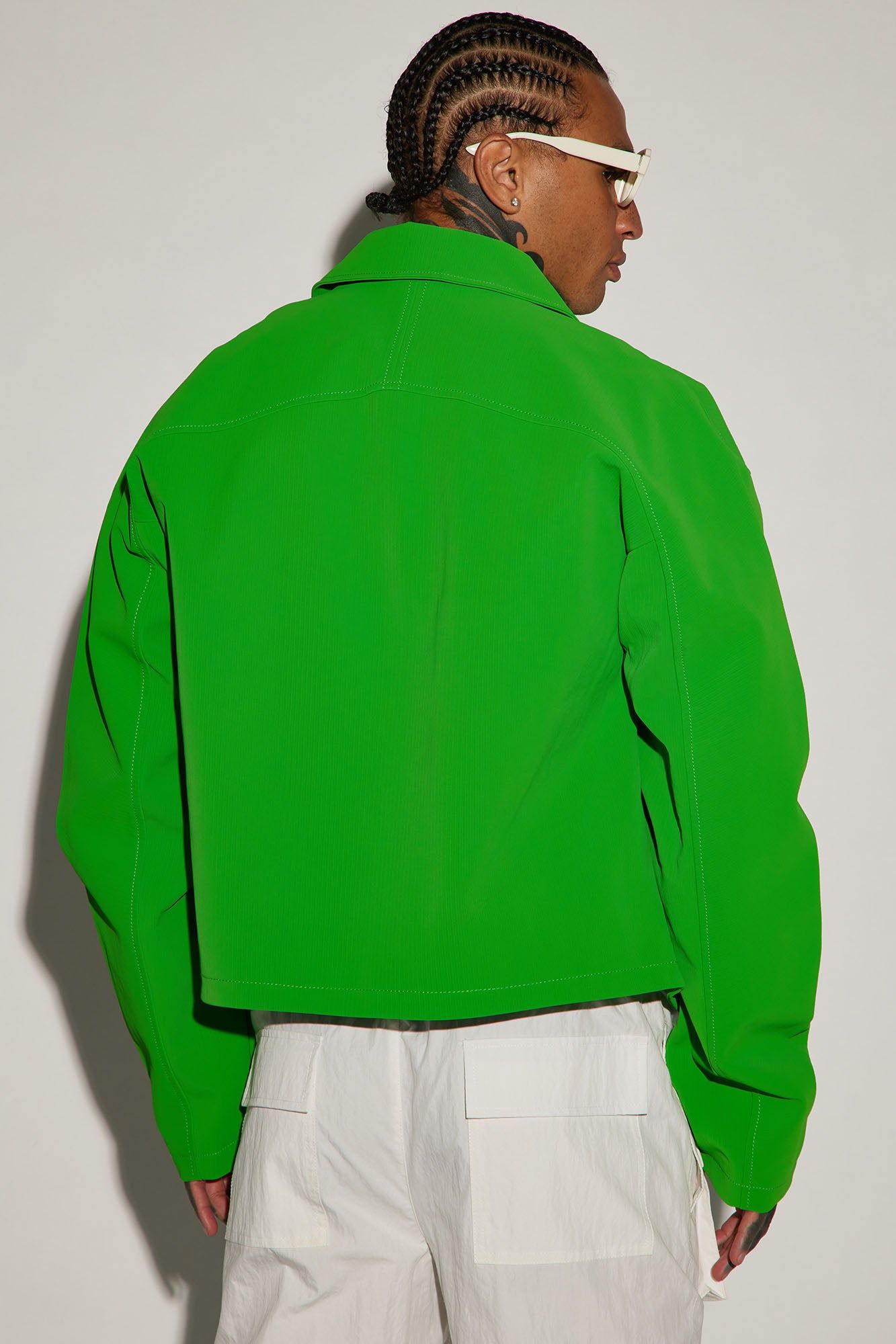 Inspiration Faux Leather Cropped Jacket - Green sold by Fashion Nova product image thumbnail 4