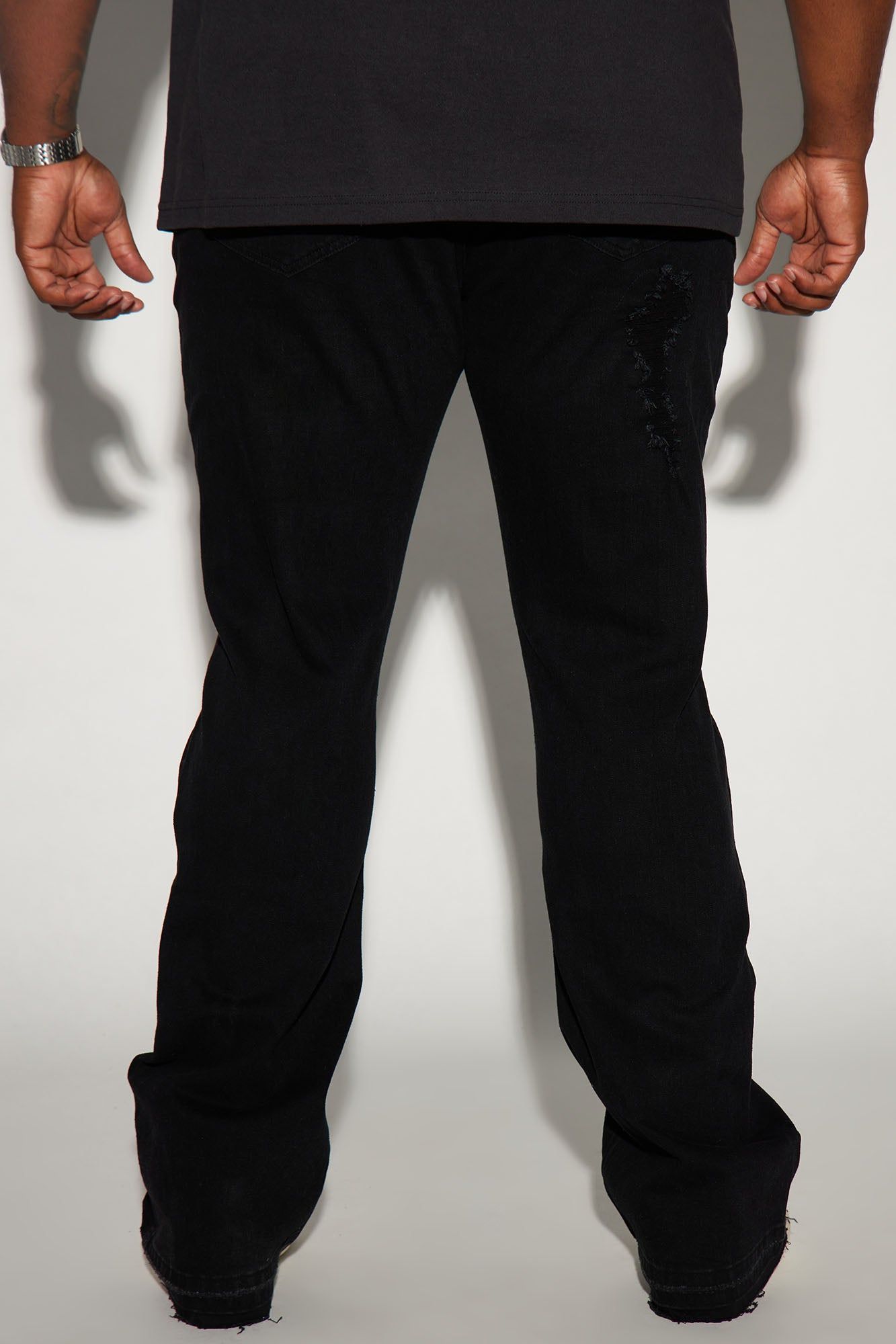 Anytime Stacked Skinny Flare Jeans - Black sold by Fashion Nova product image thumbnail 7