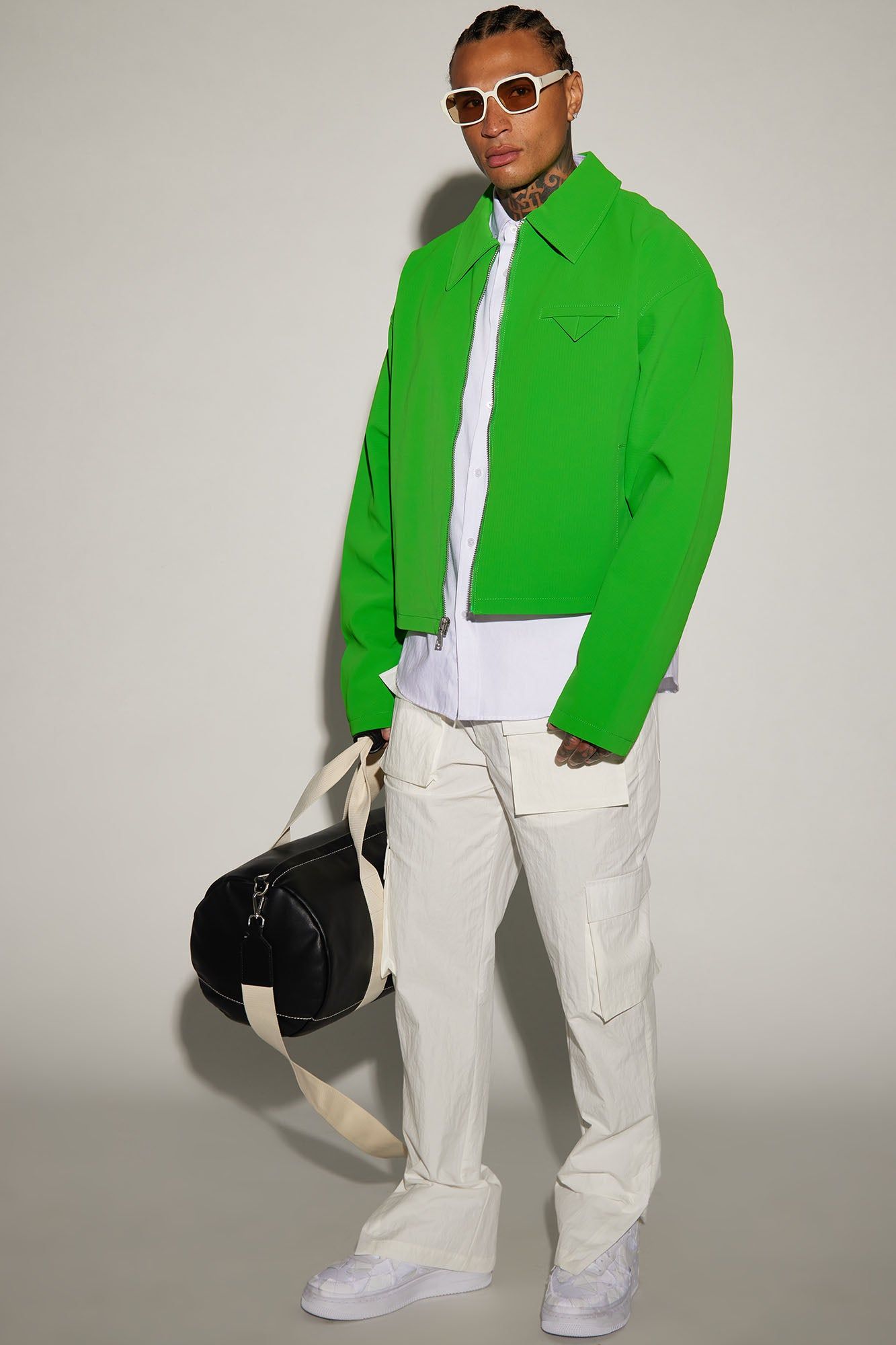 Inspiration Faux Leather Cropped Jacket - Green sold by Fashion Nova product image thumbnail 2