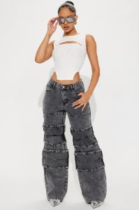 Aubrey Cut Out Ribbed Top - White sold by Fashion Nova