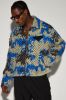Newbury Jacquard Cropped Jacket - Blue/combo sold by Fashion Nova
