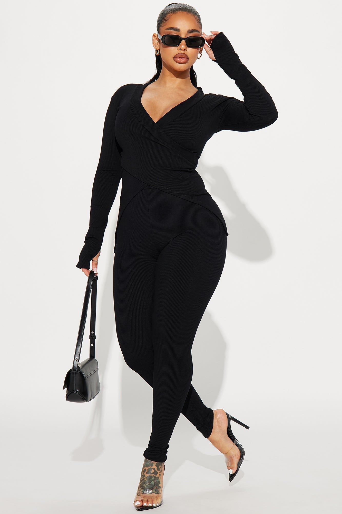 Camryn Snatched Pant Set - Black sold by Fashion Nova