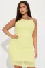 Tropic Mama Crochet Mini Dress - Yellow sold by Fashion Nova