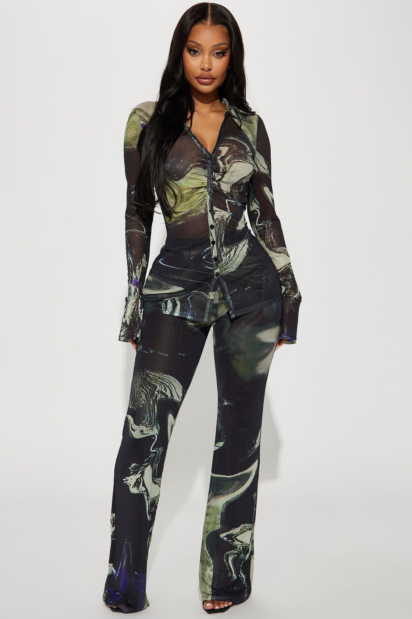 Gisella Pant Set - Black/combo sold by Fashion Nova