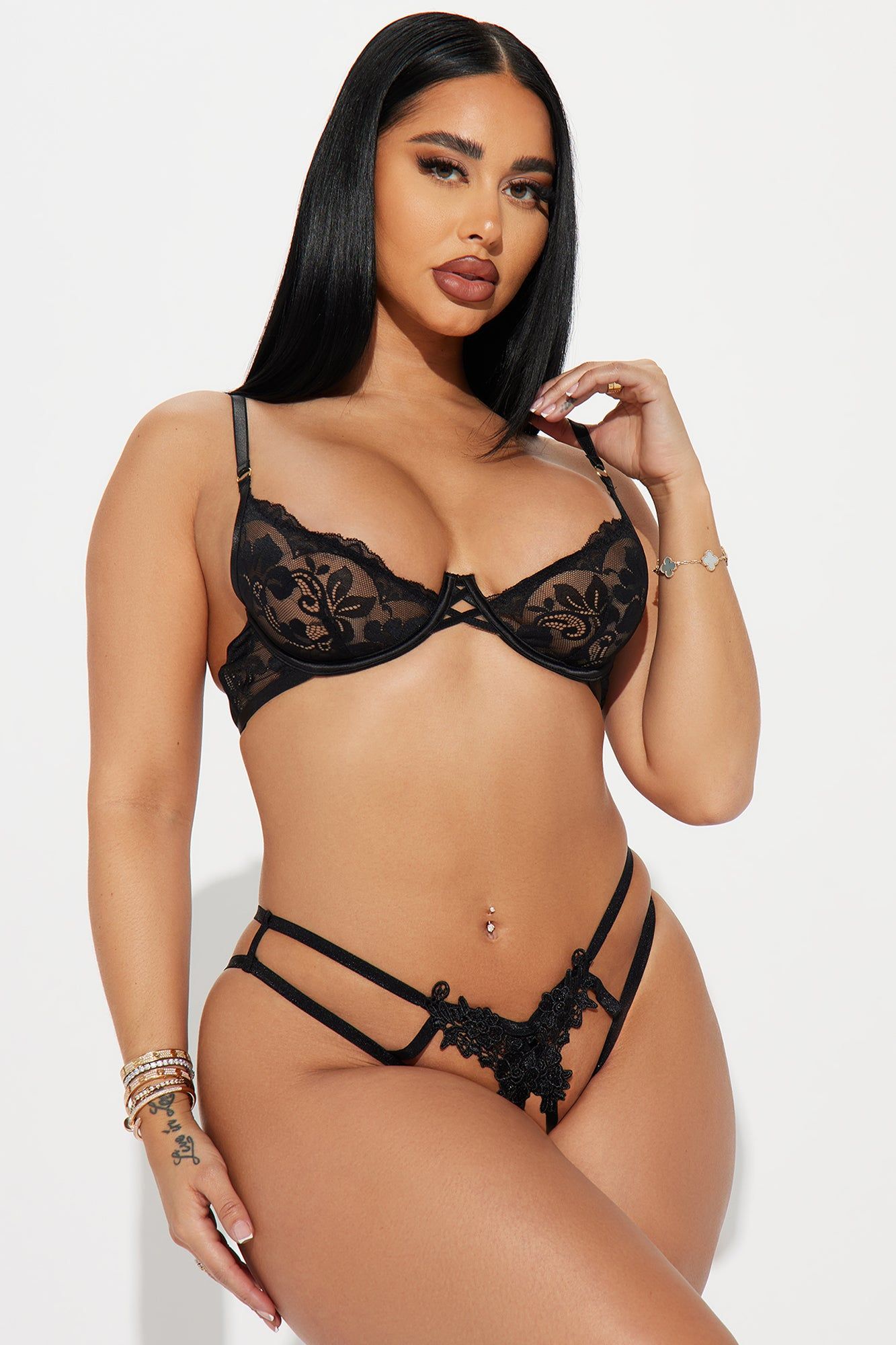 Between Us Only Strappy Crotchless Panty - Black sold by Fashion Nova product image thumbnail 2