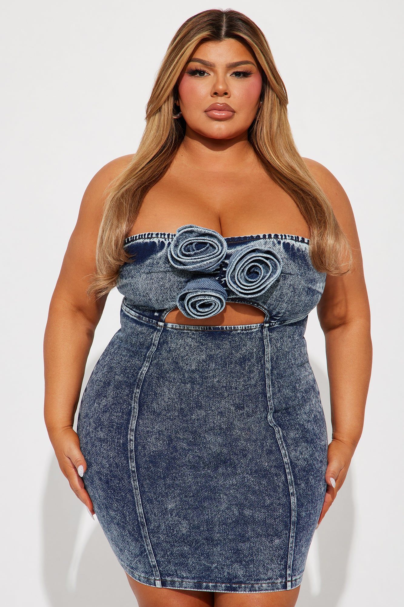 Adalyn Denim Micro Mini Dress - Medium Wash sold by Fashion Nova product image thumbnail 4