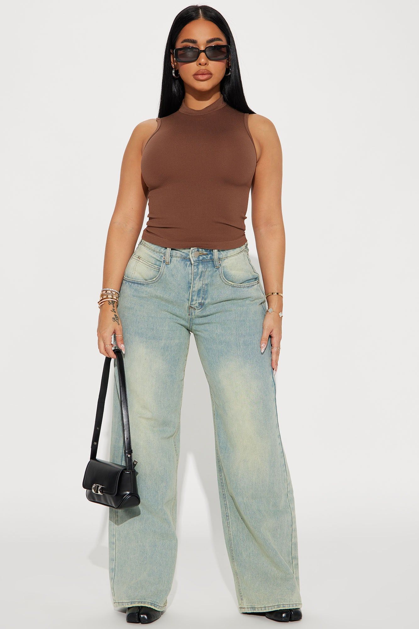 Sandy Seamless Mock Neck Top - Brown sold by Fashion Nova product image thumbnail 2