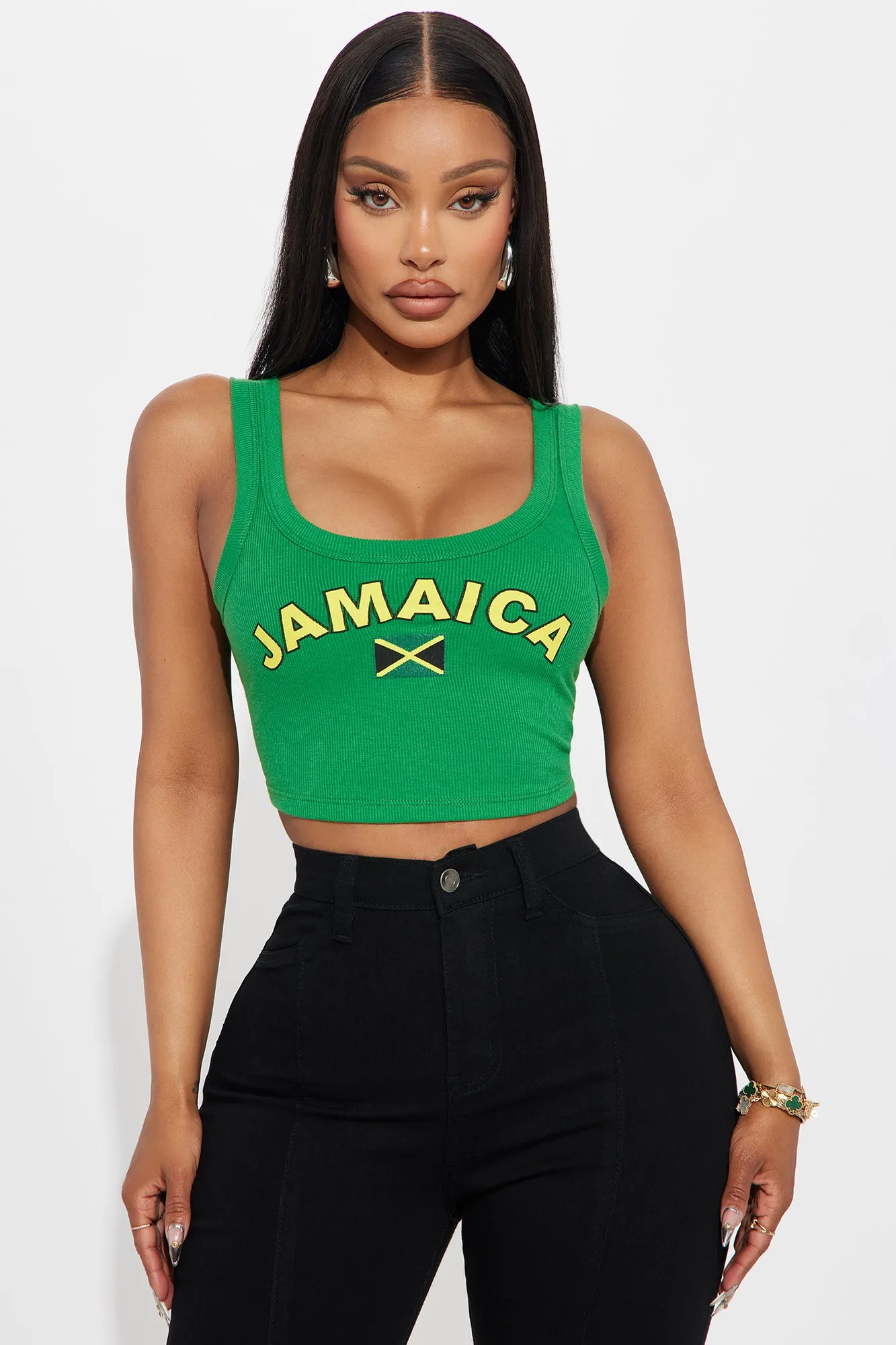 Jamaica Love Tank Top - Green sold by Fashion Nova