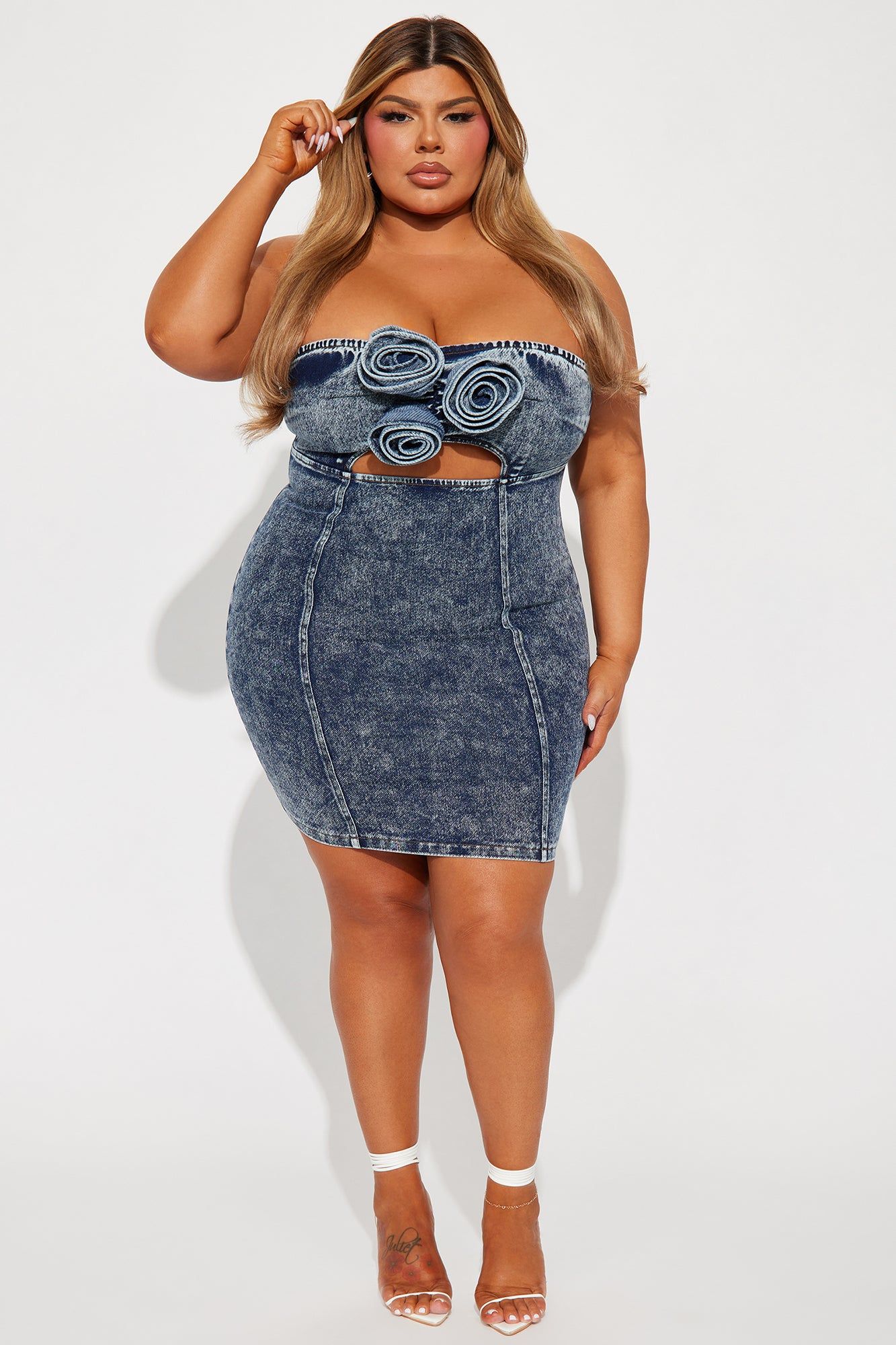 Adalyn Denim Micro Mini Dress - Medium Wash sold by Fashion Nova product image thumbnail 5