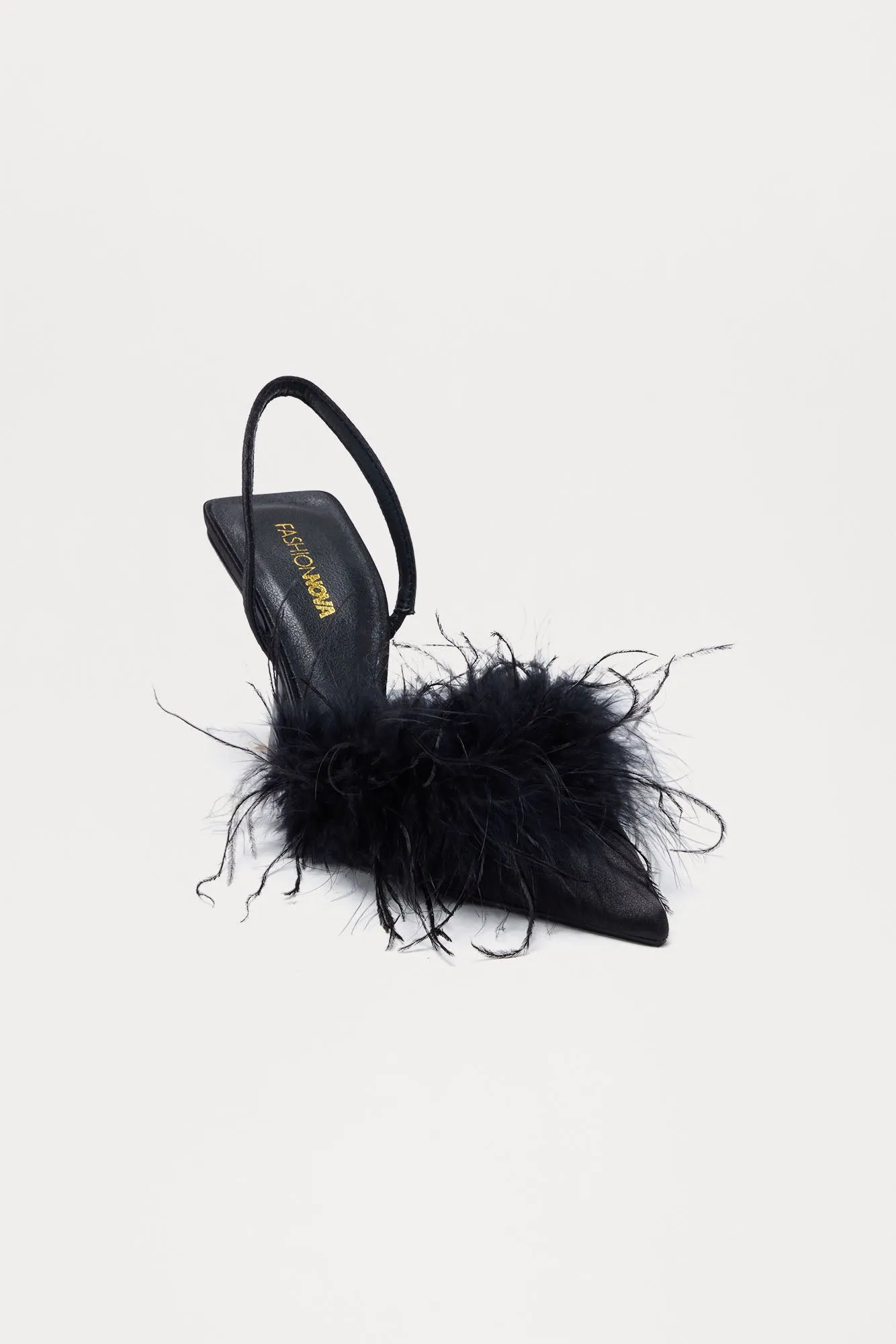 Eli Feather Slingback Pumps - Black sold by Fashion Nova product image thumbnail 2