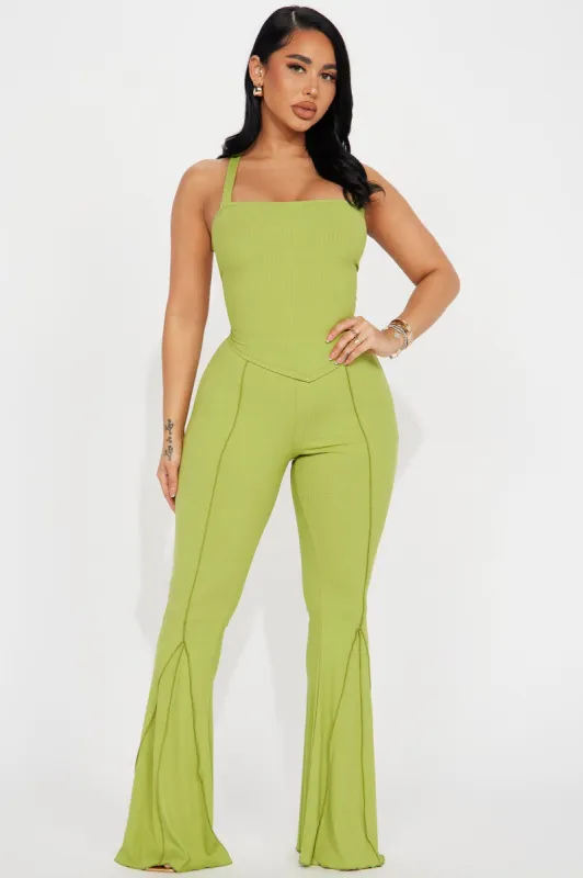 Calling Again Pant Set - Chartreuse sold by Fashion Nova