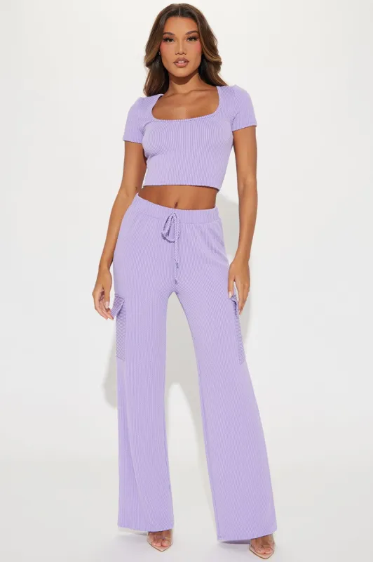 Nobody Like Me Short Sleeve Pant Set - Lilac sold by Fashion Nova