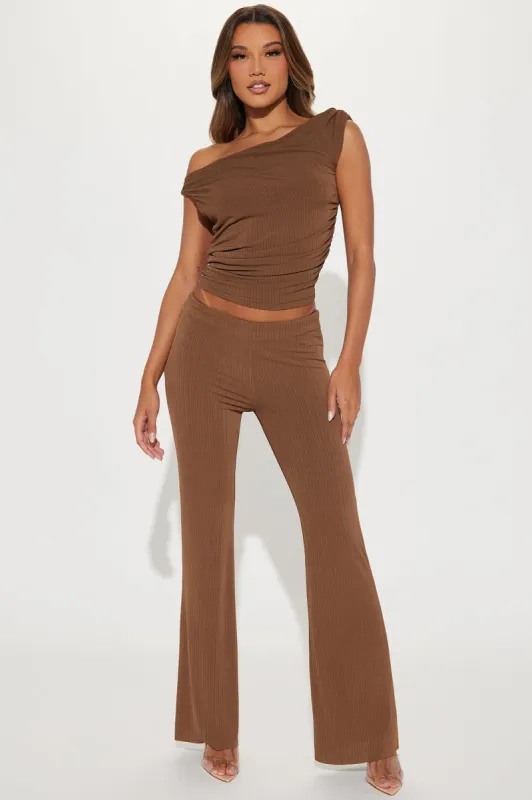 My Time Pant Set - Brown sold by Fashion Nova