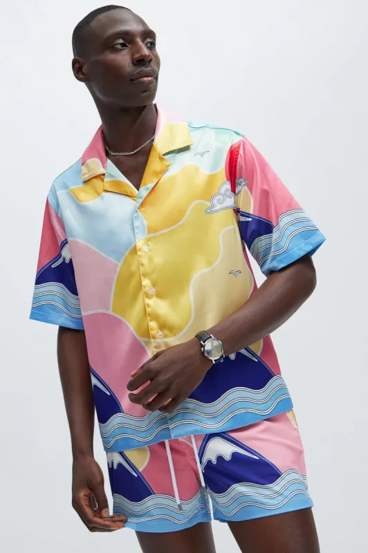 Mount Fuji Shirt - Pink/combo made by Fashion Nova