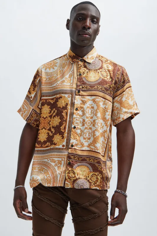 All Around Shirt - Brown/combo sold by Fashion Nova