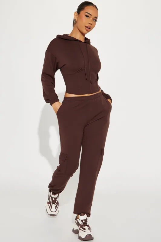 Always Chillin' Jogger Set - Brown sold by Fashion Nova