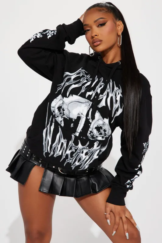 Resilience Chrome Hoodie - Black made by Fashion Nova