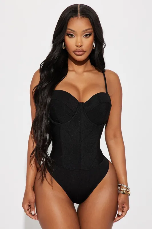 Date Night Bodysuit - Black sold by Fashion Nova
