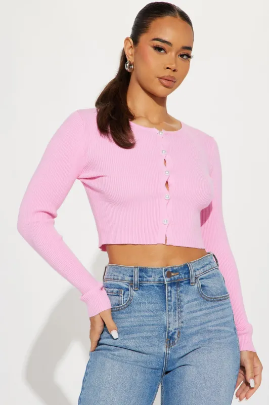 Kasilia Cardigan Sweater - Pink sold by Fashion Nova