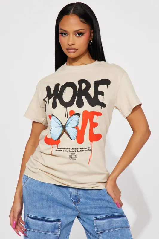 More Love Butterfly Tee - Sand sold by Fashion Nova