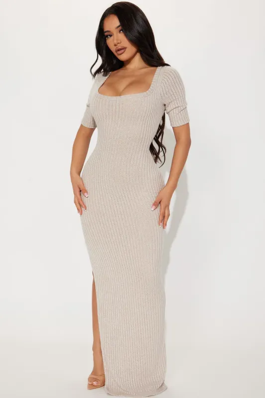 Janice Maxi Dress - Taupe sold by Fashion Nova