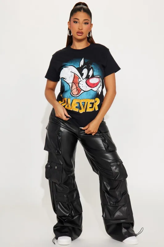 Sylvester Looney Tunes Tee - Black sold by Fashion Nova
