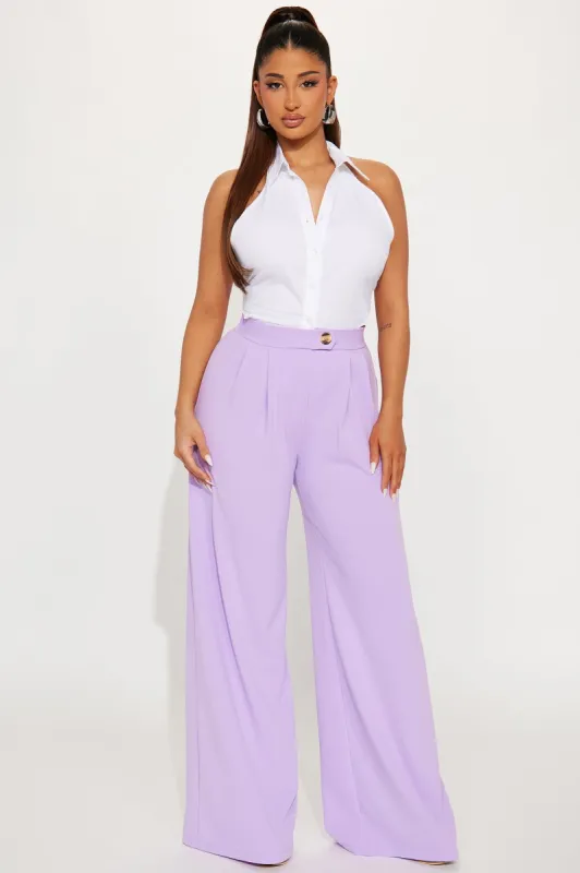 What Matters Most Wide Leg Trouser - Lavender sold by Fashion Nova