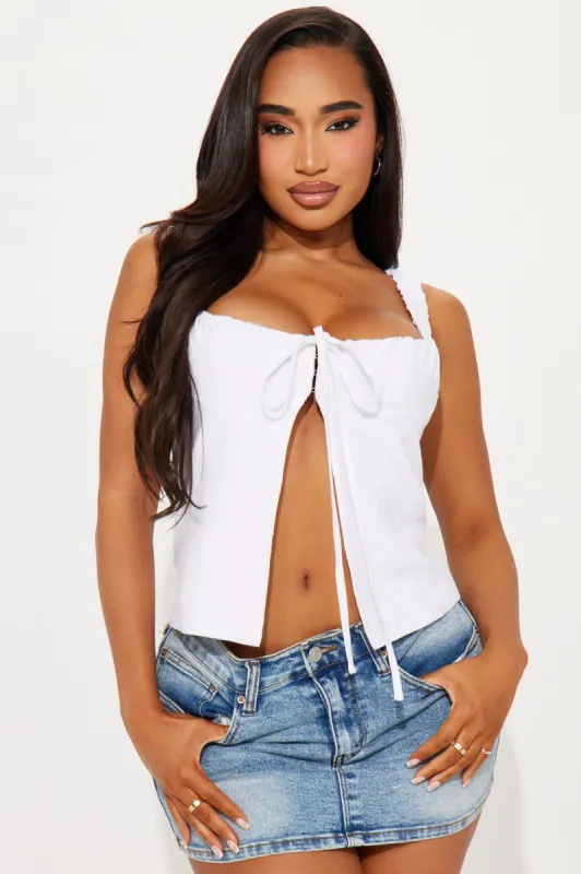 Make It Last Linen Top - Off White sold by Fashion Nova