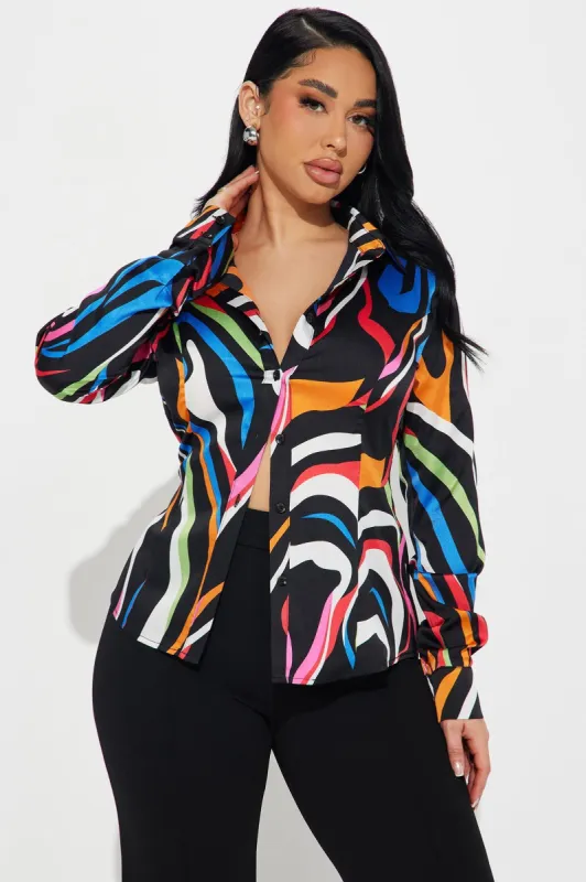 Vivid Dreams Shirt - Multi Color sold by Fashion Nova