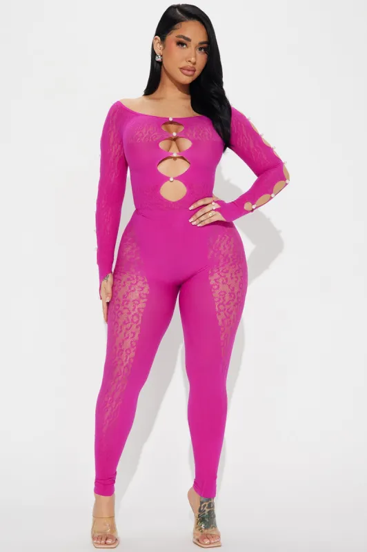Sierra Seamless Jumpsuit - Magenta sold by Fashion Nova