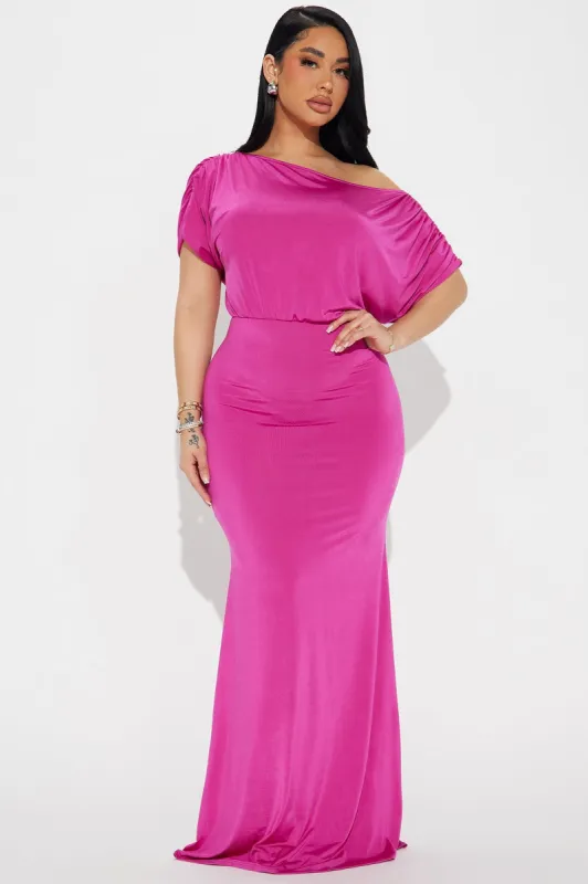Gracing Presence Maxi Dress - Magenta sold by Fashion Nova