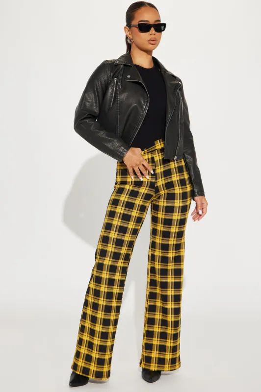 Jahia Flare Pants - Yellow/combo sold by Fashion Nova