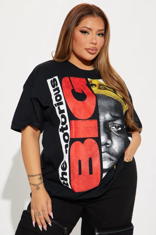 Biggie Smalls Jumbo Print Tee - Black sold by Fashion Nova