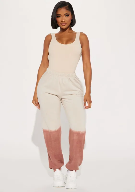 In My Feels Ombre Lounge Jogger - Taupe/combo sold by Fashion Nova